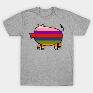 Cute Rainbow Pig T-Shirt